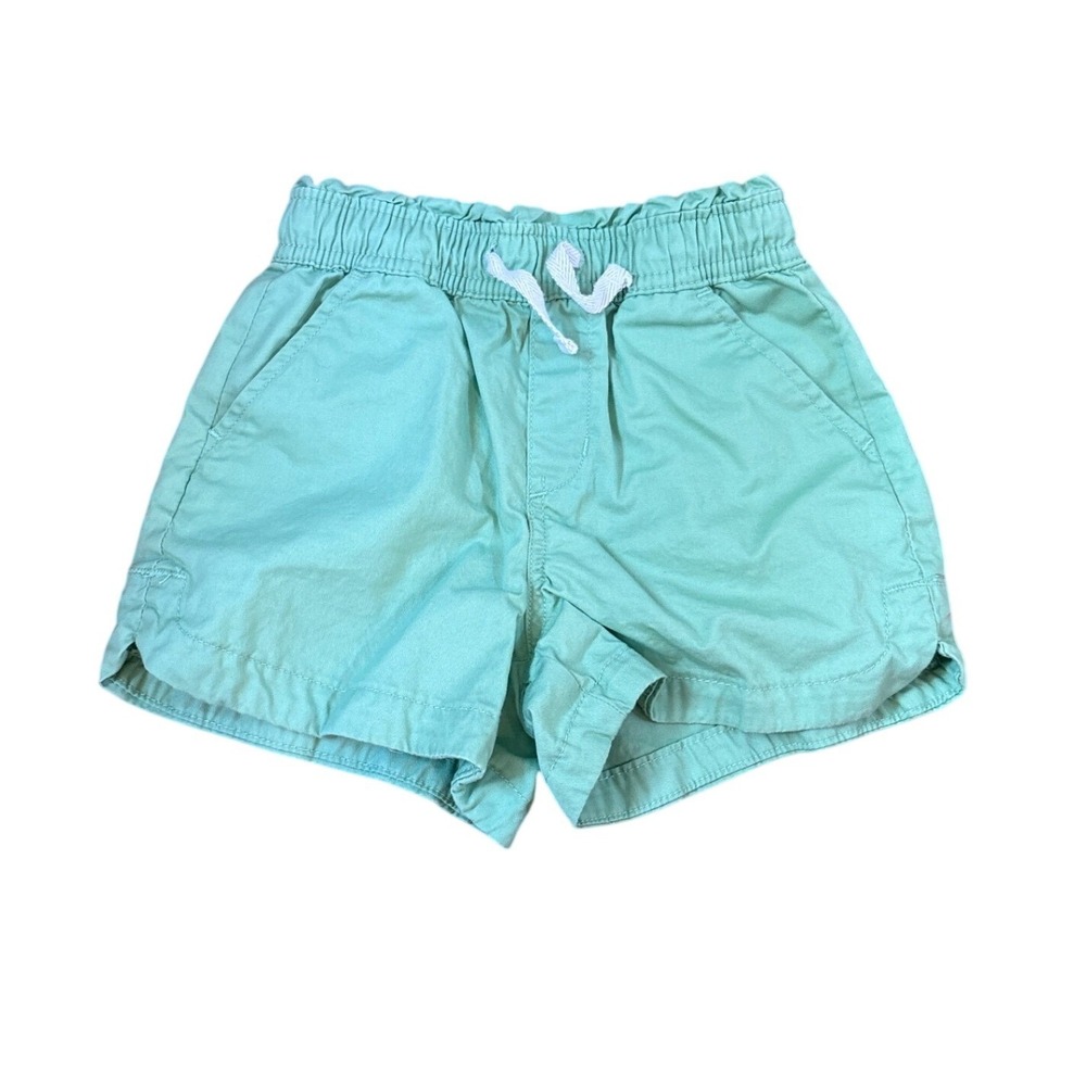 Gap Kids Chino Shorts Kids Mint Green Paperbag Waist Pull‎ On SIZE XS 4/5